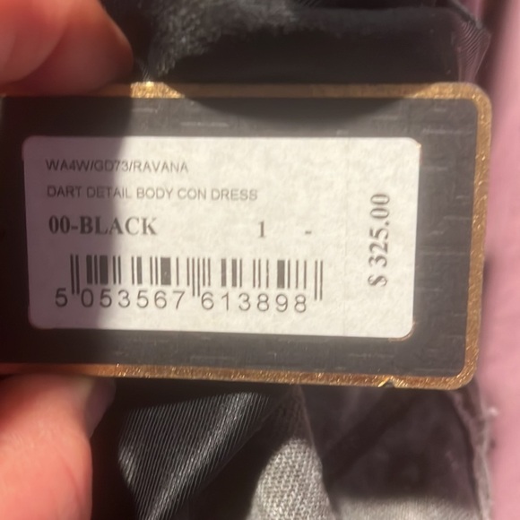 Ted Baker Cap Sleeve Ravana Front-Zip Cocktail Midi Sheath Dress Black Womens 4 - Picture 10 of 11